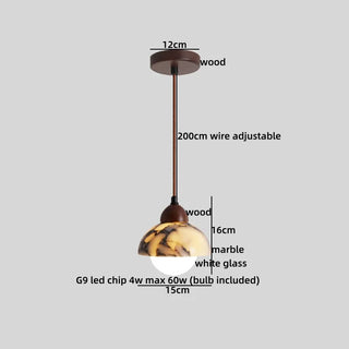 Celako™ Marmora Pendant Light | Marble Dining Room Lighting