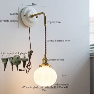 Celako™ Opalique Wall Light | White Glass Living Room Lighting