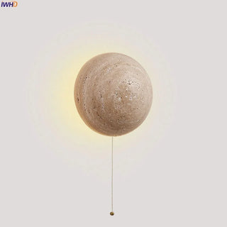 Celako™ Arcuate Wall Light | Yellow Travertine Bedroom Lighting