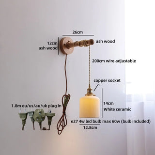 Celako™ Ceruli Wall Light | Ceramic Bedside Lighting