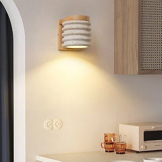 Celako™ Tiburna Wall Light | Yellow Travertine Living Room Lighting