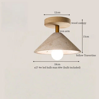 Celako™ Traverna Ceiling Light | Yellow Travertine Kitchen Island Lighting