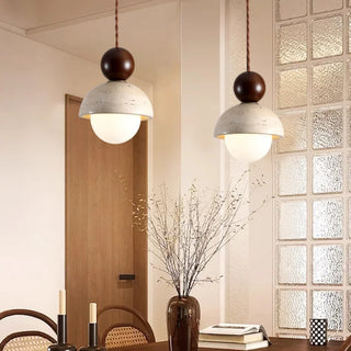 Celako™ Luteous Pendant Light | Yellow Travertine Bedroom Lighting
