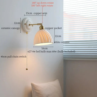 Celako™ Ivaryn Wall Light | White Ceramic Nordic Minimalism