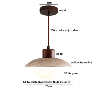 Celako™ Aviora Pendant Light | Travertine Dining Room Lighting