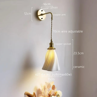 Celako™ Bisque Wall Light | Ceramic Bedroom Lighting