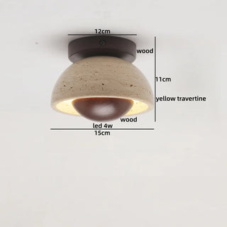 Celako™ Ishari Ceiling Light | Yellow Travertine Dining Room Lighting