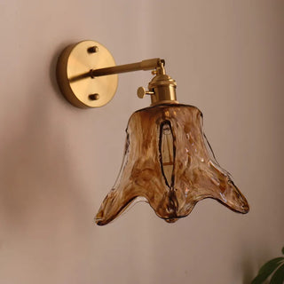 Celako™ Ambreo Wall Light | Amber Glass Bedroom Lighting