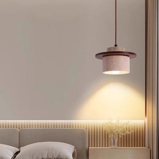 Celako™ Auretone Pendant Light | Yellow Travertine Bedroom Lighting