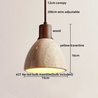 Celako™ Terraza Pendant Light | Travertine Dining Room Lighting