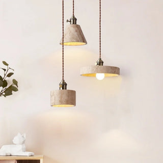Celako™ Aureten Pendant Light | Yellow Travertine Hallway Lighting