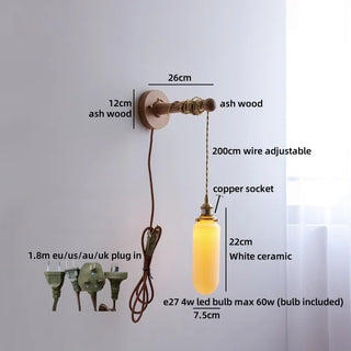 Celako™ Sakura Wall Light | Ceramic Living Room Lighting
