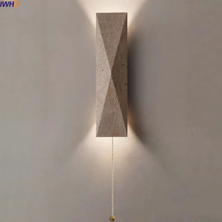 Celako™ Tavera Wall Light | Yellow Travertine Bedroom Lighting