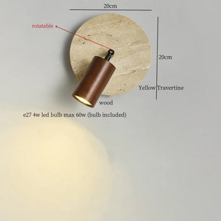 Celako™ Teravo Wall Light | Yellow Travertine Living Room Lighting