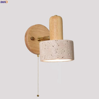 Celako™ Grotta Wall Light | Yellow Travertine Bedroom Lighting
