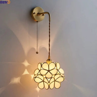 Celako™ Cupreia Wall Light | Copper Glass Bedroom Lighting