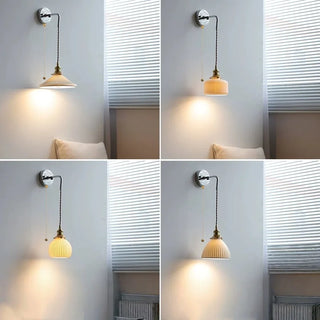 Celako™ Ceraluna Wall Light | White Ceramic Living Room Lighting