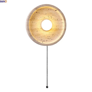 Celako™ Orlith Wall Light | Yellow Travertine Dining Room Lighting