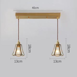 Celako™ Coppia Pendant Light | Polished Copper Dining Room Lighting
