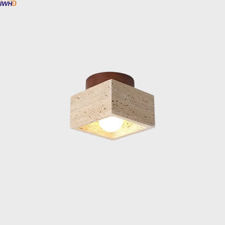 Celako™ Aurestone Ceiling Light | Yellow Travertine Kitchen Island Lighting