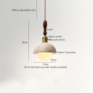 Celako™ Sonterra Pendant Light | Yellow Travertine Kitchen Island Lighting