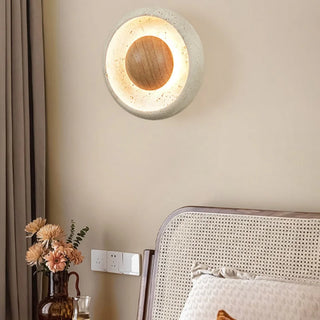 Celako™ Striatus Wall Light | Yellow Travertine Bedroom Lighting