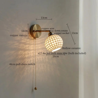 Celako™ Kohiki Wall Light | White Ceramic Japan Wabi Sabi