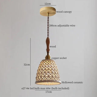 Celako™ Arcillio Pendant Light | Ceramic Bedroom Lighting