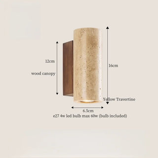 Applique murale Celako™ Sabitone | Travertin jaune Wabi Sabi Moderne