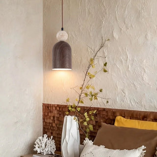 Celako™ Livoro Pendant Light | Yellow Travertine Bedroom Lighting
