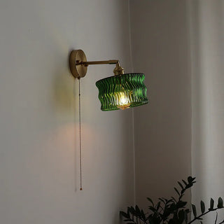 Celako™ Glintore Wall Light | Copper Glass Bedroom Lighting