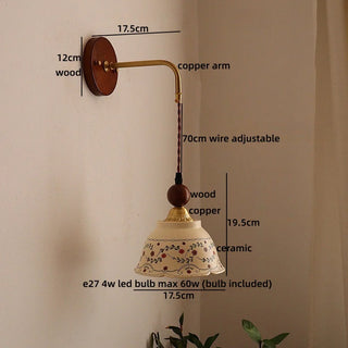 Celako™ Faience Wall Light | Ceramic Living Room Lighting