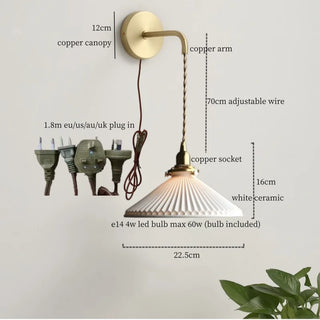 Celako™ Porclune Wall Light | Copper Ceramic Kitchen Island Lighting
