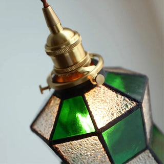 Celako™ Viridien Pendant Light | Tiffany Vintage Green Glass Bedroom Lighting