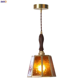 Celako™ Ambraeus Pendant Light | Amber Glass Living Room Lighting