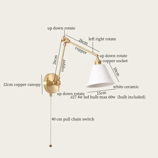 Celako™ Argilis Wall Light | Copper Bathroom Mirror