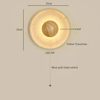 Celako™ Tevrina Wall Light | Wood Yellow Travertine Living Room Lighting