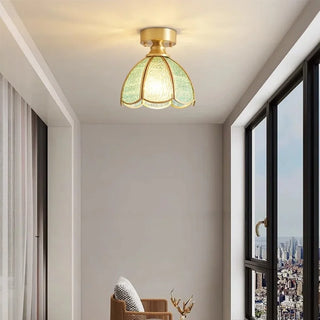 Celako™ Cupriglaze Ceiling Light | Glass Copper Vintage Bedroom Lighting