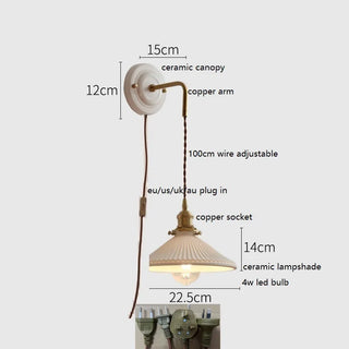Celako™ Ceralux Wall Light | Ceramic Bedroom Lighting