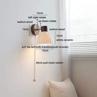 Celako™ Alura Wall Light | Ceramic Bedside Lighting
