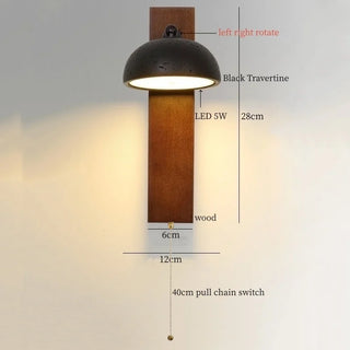 Celako™ Tarvion Wall Light | Black Travertine Wabi Sabi Modern Kitchen Island Lighting