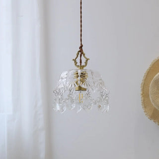 Celako™ Calyxis Pendant Light | Copper Crystal Glass French Vintage Bedroom Lighting