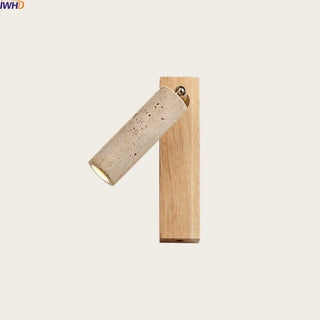 Celako™ Terrava Wall Light | Yellow Travertine Bedroom Lighting