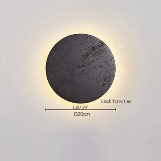 Celako™ Travion Wall Light | Black Travertine Bathroom Lighting