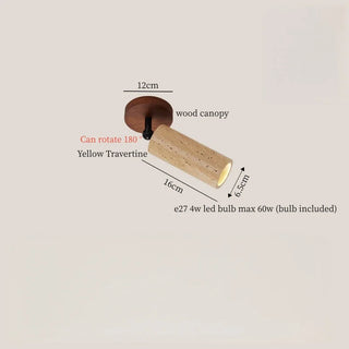 Celako™ Aurumine Ceiling Light | Yellow Travertine Living Room Lighting