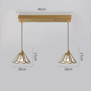 Celako™ Coppia Pendant Light | Polished Copper Dining Room Lighting