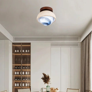 Celako™ Calcareo Ceiling Light | Yellow Travertine Kitchen Island Lighting