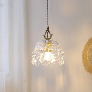 Celako™ Calyxis Pendant Light | Copper Crystal Glass French Vintage Bedroom Lighting