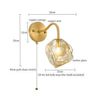 Celako™ Molena Wall Light | Glass Bedroom Lighting