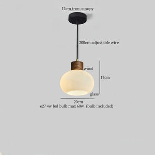 Celako™ Argilion Pendant Light | Wood Bedroom Lighting